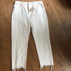 Madewell distressed cropped jeans